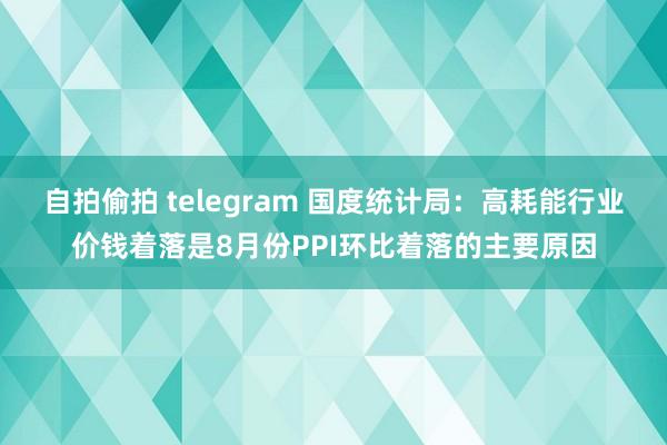 自拍偷拍 telegram 国度统计局：高耗能行业价钱着落是8月份PPI环比着落的主要原因