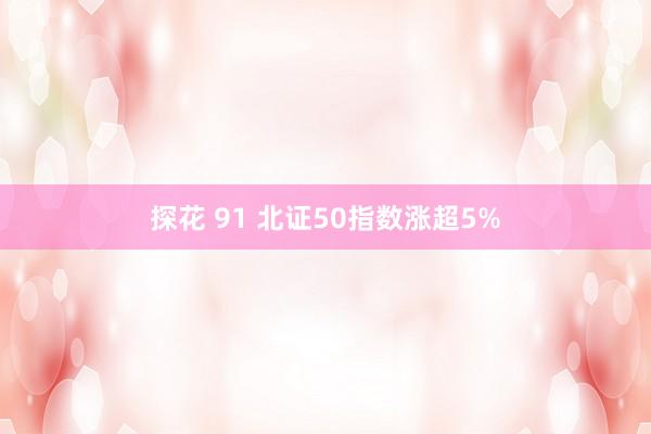 探花 91 北证50指数涨超5%