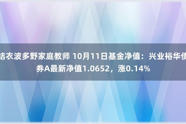 结衣波多野家庭教师 10月11日基金净值：兴业裕华债券A最新净值1.0652，涨0.14%