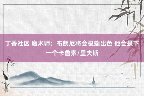 丁香社区 魔术师：布朗尼将会极端出色 他会是下一个卡鲁索/里夫斯