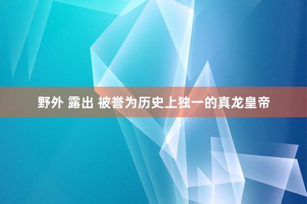 野外 露出 被誉为历史上独一的真龙皇帝