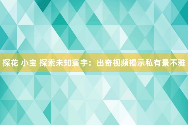 探花 小宝 探索未知寰宇：出奇视频揭示私有景不雅