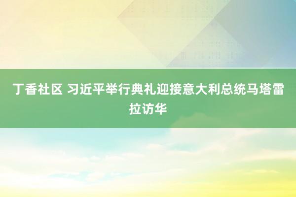 丁香社区 习近平举行典礼迎接意大利总统马塔雷拉访华