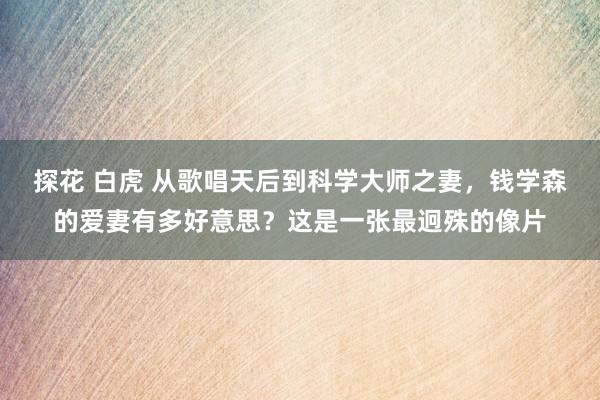 探花 白虎 从歌唱天后到科学大师之妻，钱学森的爱妻有多好意思？这是一张最迥殊的像片