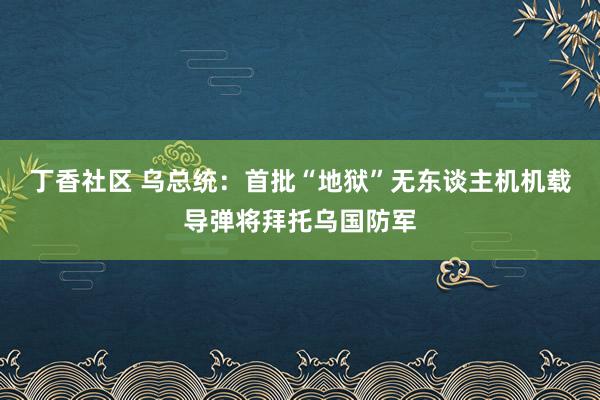 丁香社区 乌总统：首批“地狱”无东谈主机机载导弹将拜托乌国防军