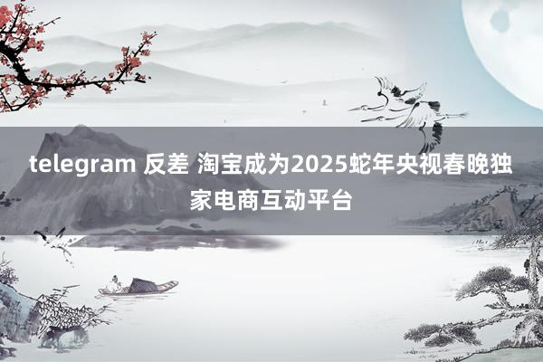 telegram 反差 淘宝成为2025蛇年央视春晚独家电商互动平台